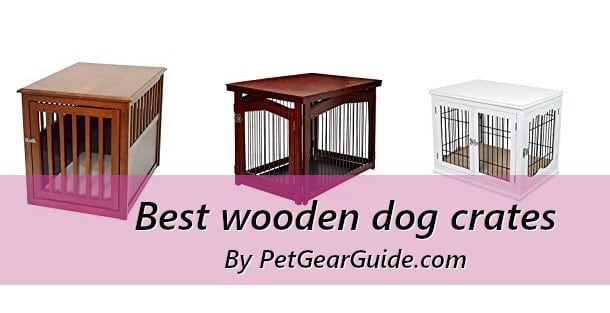 internet's best wood & wire dog crate with cushion